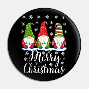 Three cool Gnomes Merry Christmas Pin