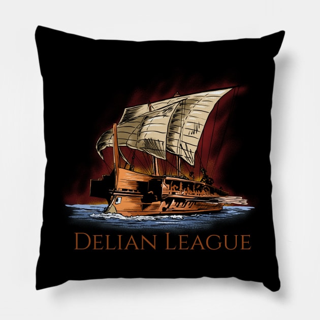 Delian League - Greek Trireme Pillow by Styr Designs