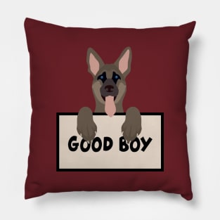 German shepherd good boy vector Pillow