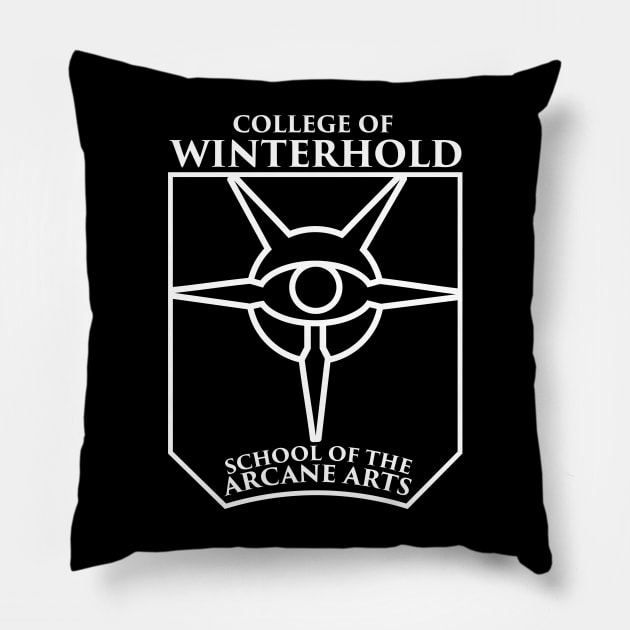 College of Winterhold - School of the Arcane Arts Pillow by Meta Cortex