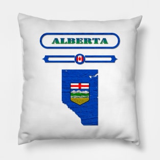 ALBERTA, CANADA, MAP OF ALBERTA. SAMER BRASIL Pillow