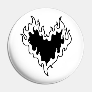 heart on fire Pin