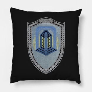 Copy of Nightwatch (Shield moonsilver Celtic Rope on black leather) Pillow