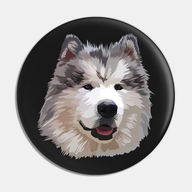 Cute Alaskan Malamute Pin by thedailysoe