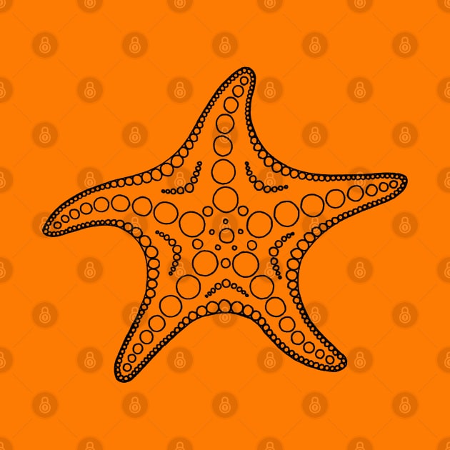 Starfish (black/orange) by calenbundalas