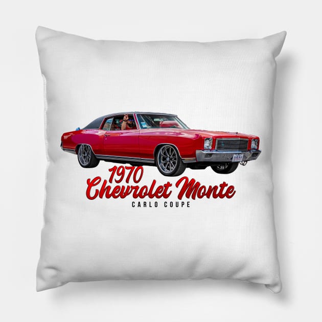 1970 Chevrolet Monte Carlo Coupe Pillow by Gestalt Imagery