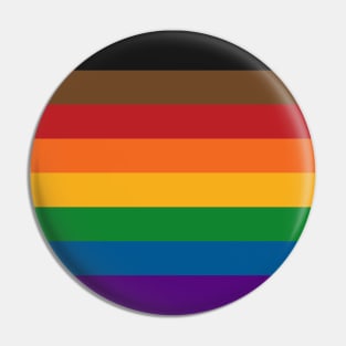 Solid Inclusive Rainbow Pride Flag Pin