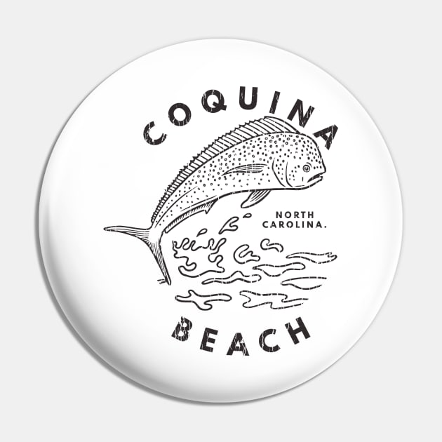 Coquina Beach, NC Summertime Vacationing Mahi Mahi Big Head Fish Pin by Contentarama