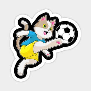 Cat Soccer Player Soccer Sports Magnet