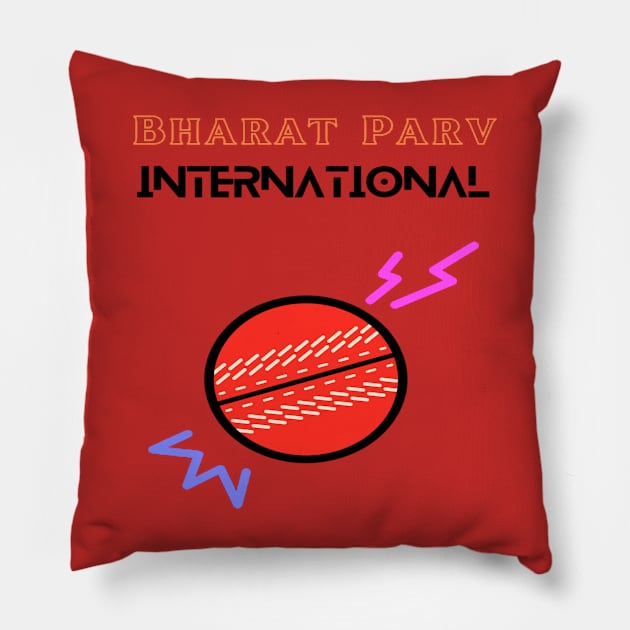 Bharat Parv - International Cricket Pillow by Bharat Parv