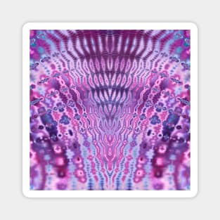 Soft Blue and Pink Fractal Tie Dye Magnet