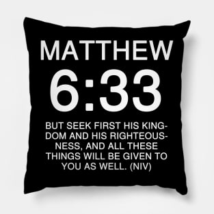 Matthew 6:33 Bible Verse Text NIV Pillow