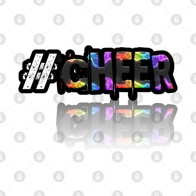 Hashtag Cheer - Girls Cheerleeder - Abstract Typography by MaystarUniverse