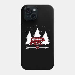 Gramma Bear Buffalo Red Plaid Matching Family Christmas Phone Case