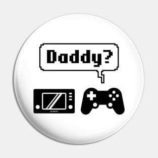 Controller Game Console Icons (Cartoon: Daddy? / Black) Pin