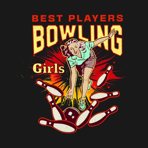 Retro vintage bowling girl by Graffik-Peeps