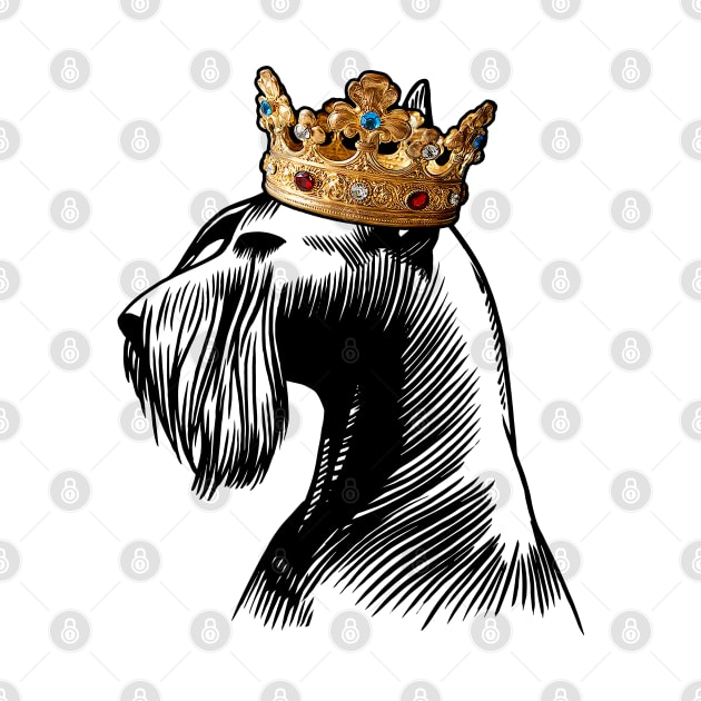 Giant Schnauzer Dog King Queen Wearing Crown by millersye