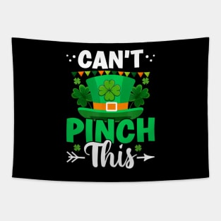 Can't Pinch This Funny Cute Saint St. Patrick's Day Shamrock Tapestry