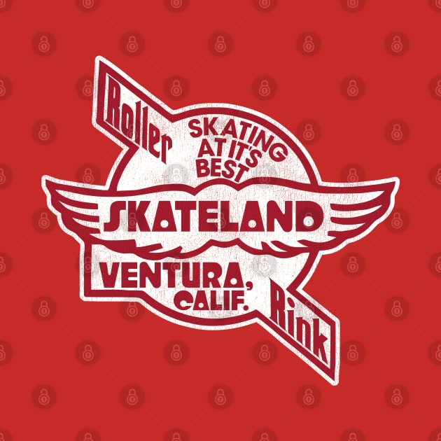 Skateland Ventura California Vintage Roller Rink Roller Skating T