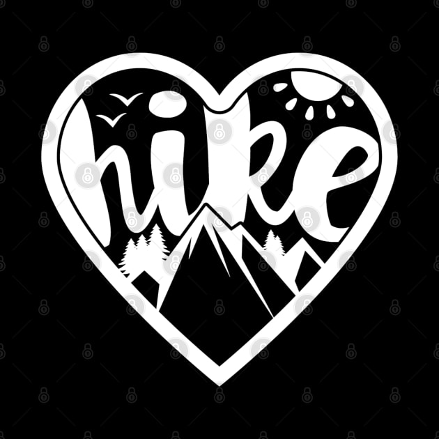 Hike Love - Mountain Hiking design by BB Funny Store