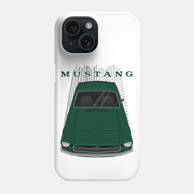 Ford Mustang Fastback 1968 - Dark Green Phone Case by V8social