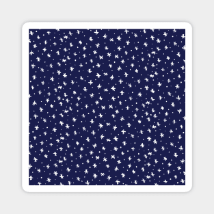 Snowflakes and dots - blue and white Magnet