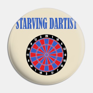 Starving Dartist Dartboard Darts Game Pin