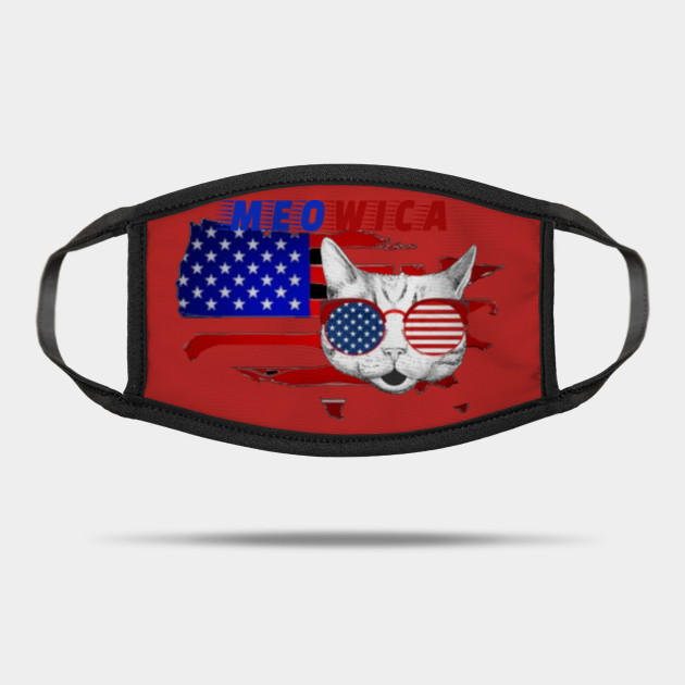 Meowica 4th Of July Patriotic Cat American Flag Patriots Mom Dad