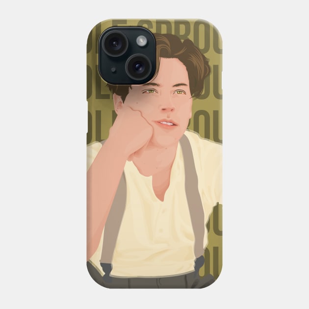 Cole Sprouse Fan Art Phone Case by ArtMoore98