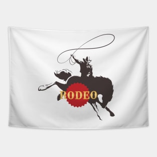 Cowboy Ride Bucking Horse Tapestry