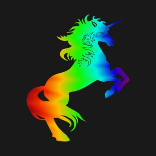 Rainbow-colored rising unicorn T-Shirt