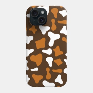 Choco Caramel White Dairy Cow Print Pattern Phone Case