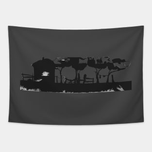 Alone house Tapestry