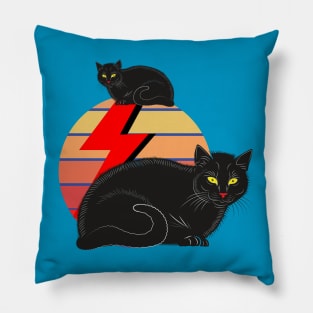 Cat black power-dualisme-in-the-moon2 Pillow