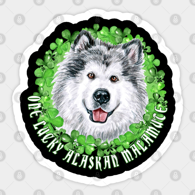 One Lucky Alaskan Malamute Funny St. Patrick Dog - St Patricks Day Gift - Sticker | TeePublic One Lucky Alaskan Malamute Funny St. Patrick Dog - St Patricks Day Gift - Sticker | TeePublic