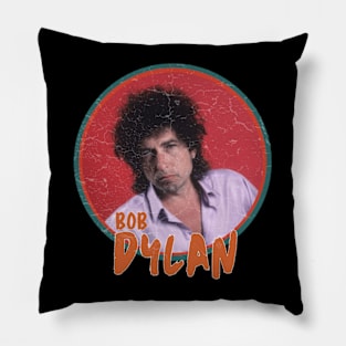 bob dylan art 90s style retro vintage 80s Pillow