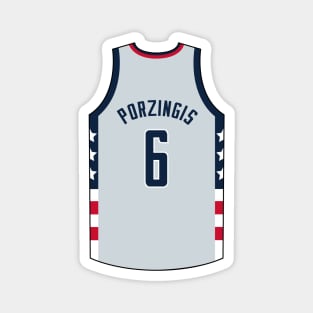 Kristaps Porzingis Washington Jersey Qiangy Magnet