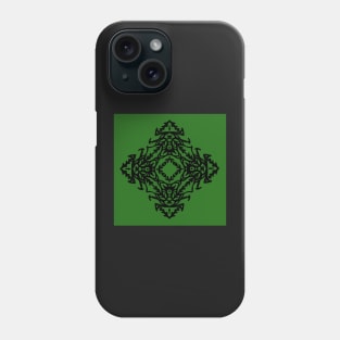 Black and Sage Pattern Phone Case