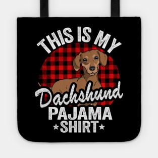 This Is My Dachshund Pajama Shirt Funny Dachshund Tote