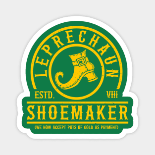 Leprechaun Shoemaker (Gold) Magnet