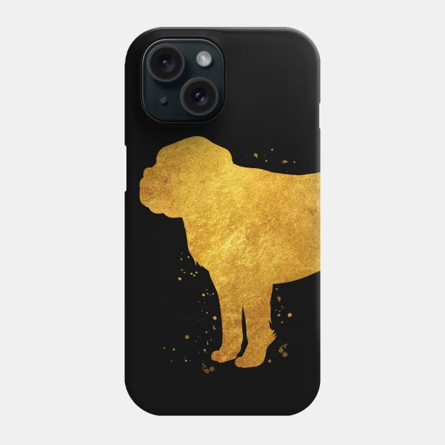 St Bernard dog golden art Phone Case by Yahya Art