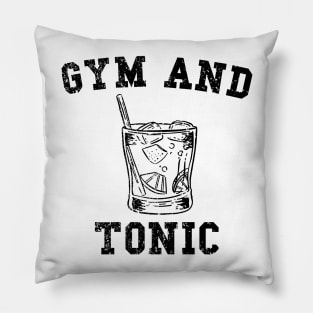 Gym and juice distressed Pillow