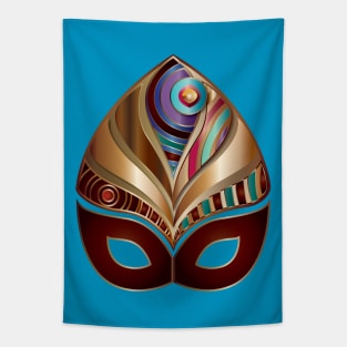 Devil Theatre Mask Design Tapestry