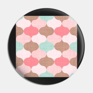 Retro Ogee Pattern in Blush and Mint Pin