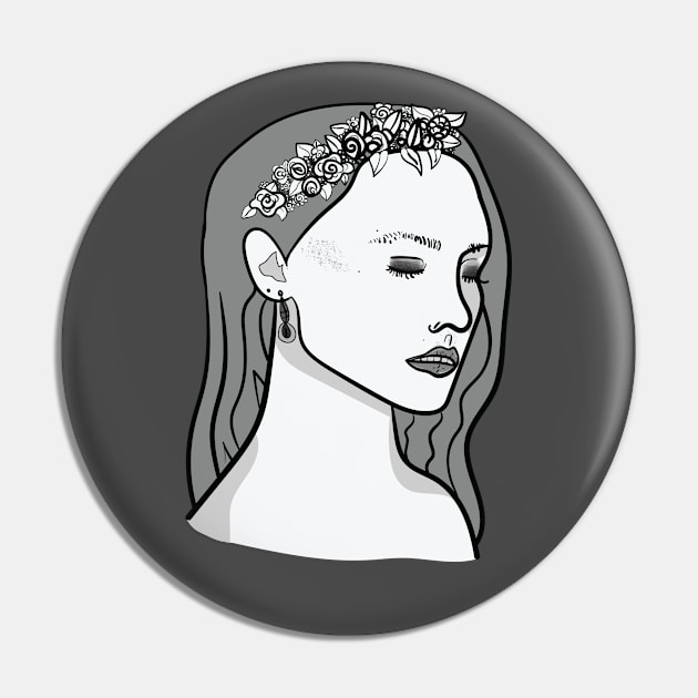 Tiara Flower Crown Girl Pin by LozzieElizaDesigns