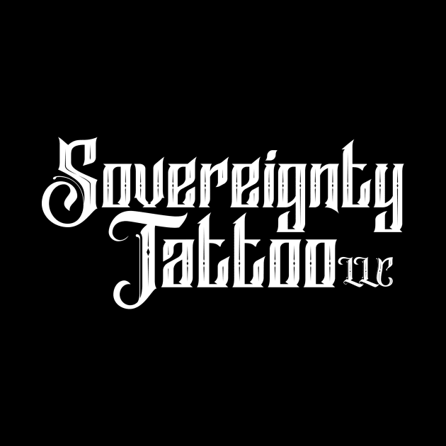 Sovereignty Tattoo Logo (name only/white) by Voorheestattoos