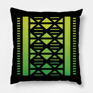 “Dimensional DNA (2)” - V.6 Green - (Geometric Art) (Dimensions) - Doc Labs Pillow