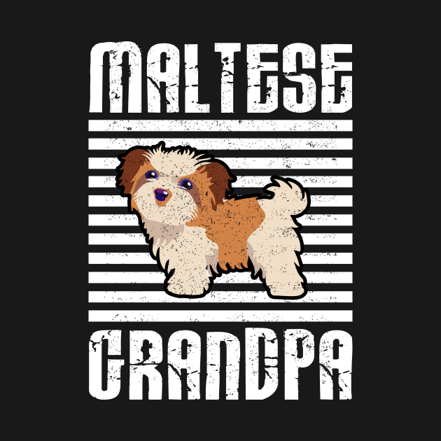 Maltese Grandpa Proud Dogs by aaltadel