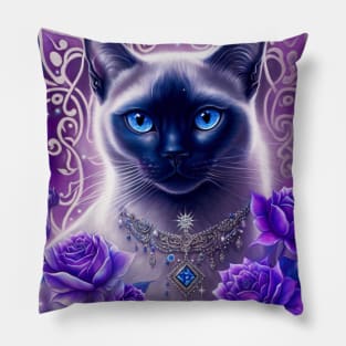 Purple Dream Burmese Cat Pillow