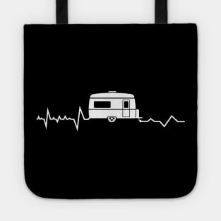 Camping Trailer Heartbeat - Travel Camping Tote